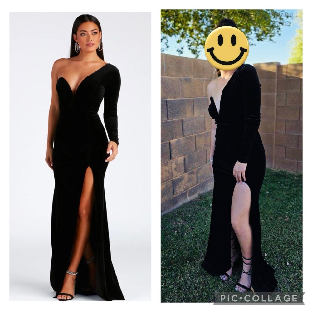 Elegant Black One-Shoulder Dress